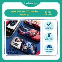 Hộp bút 3D cute MỚI đa năng nhiều ngăn siêu nhân Marvel chính hãng Lalunavn - B58