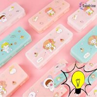 Hộp Bút Cao Cấp 2 TầngSáng Tạo Bằng Nhựa Cho Bé - Hàng Chính Hãng - Giao Họa Tiết Và Màu Sắc Ngẫu Nhiên - Bé Gái