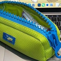 Hộp bút chì Buzz Lightyear, hộp bút chì lớn có khóa kéo, hộp bút chì cho sinh viên nam, dung tích lớn, màu xanh lá cây, túi văn phòng phẩm