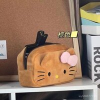 Hộp bút chì dễ thương dung lượng cao cho học sinh, phong cách anime, phong cách Nhật Bản, phù hợp cho các cô gái, học sinh trung học và tiểu học, túi đựng mèo nhồi bông dễ thương, túi trang điểm di động