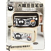 Hộp bút chì dễ thương Wuji mới, hộp văn phòng phẩm giá trị cao, hộp bút chì nắp lật dung tích lớn cho nữ sinh, thiết kế đặc biệt cho học sinh tiểu học, chống bụi bẩn, phong cách cậu bé nhảy đá.