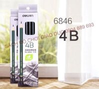 Hộp bút chì deli, hộp bút chì gỗ, hộp bút chì gỗ deli - Một hộp 12 cái bút chì 4B