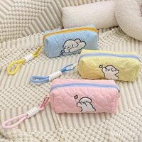 Hộp bút chì hình chó con nghệ thuật đường nét, hộp bút chì dung tích lớn cho học sinh, túi xách tay in hình chó con dễ thương, túi văn phòng phẩm hoạt hình 3.4