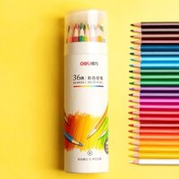 Hộp bút Chì Màu Thân Gỗ kèm Đồ chuốt trên Nắp