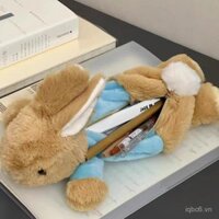 Hộp bút chì nhồi bông kỷ niệm Peter Rabbit, phong cách đại học, mềm mại, dễ thương, hình thú nhỏ, túi đựng văn phòng phẩm, túi trang điểm