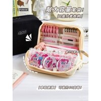 Hộp bút chì phong cách Ins cao cấp, có thể đựng huy hiệu, túi giấu đồ, hộp văn phòng phẩm DIY, màu sắc đồng nhất, dung tích lớn, phù hợp cho học sinh trung học cơ sở và trung học phổ thông, có thể đựng thẻ nhỏ, đồ ăn nhẹ, phong cách anime, hộp bút mới độc