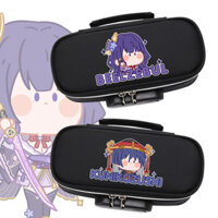 Hộp bút đa chức năng Aether Genshin Impact Paimon Project, hộp bút khóa mật khẩu, hộp bút cho học sinh, hộp bút lớn nhiều lớp, hộp bút hoạt hình lật