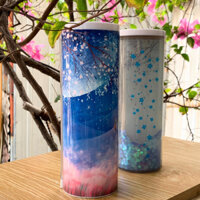 Hộp Bút Đa Năng Kim Tuyến Dễ Thương Tặng Kèm Máy Tính Mini, Gương Soi, Thời Khóa Biểu, 2 Bút Lông, 1 Vải Lau