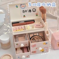 Hộp bút để bàn kiểu dáng xinh xắn tặng kèm sticker - UniLabel