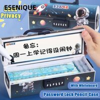 Hộp Bút ESENIQUE, Có Khóa Mật Khẩu Bút Chì Đa Năng, Di Động Dung Tích Lớn Văn Phòng Phẩm Tổ Chức Quà Tặng Học Sinh