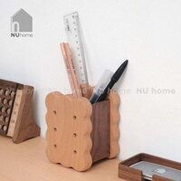 Hộp bút gỗ hình bánh quy - Keki | NU Home | hộp bút gỗ tự nhiên thiết kế tạo hình bánh quy đẹp mắt