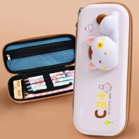 Hộp bút hình Mèo chống dơ chống thấm nước-hộp đựng bút 3d có thú dẻo tại Nguyễn Gia group Quận 5 Cao Đạt: