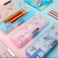 Hộp bút hít 2 mặt – Màu Hồng/ Tím/ Xanh dương/ Xanh lá – 1 chiếc 3522