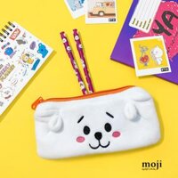 Hộp bút idol BTS cartoon face RJ JIN lông xù 9x20