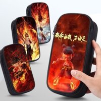 Hộp bút Nezha: Con của biển cho học sinh, hộp văn phòng phẩm lớn cho bé trai và bé gái, hộp bút ba lớp đa chức năng, quà tặng