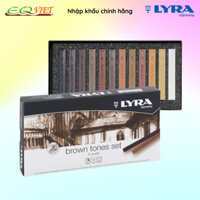 Hộp bút sáp 12 màu nhập khẩu Đức LYRA Brown Tones 5641121