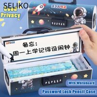 Hộp Bút SELIKO, Có Khóa Mật Khẩu Bút Chì Đa Năng, Phim Hoạt Hình Dung Tích Lớn Văn Phòng Phẩm Hộp Bảo Quản Đồ Dùng Học Tập