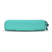 Hộp bút silicone màu xanh lá, hộp bút nhỏ có khóa kéo Era