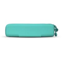 Hộp bút silicone màu xanh lá, hộp bút nhỏ có khóa kéo Era