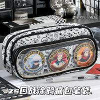 Hộp bút trong suốt hình pho mát nửa chín, có thể đựng huy hiệu, túi đựng, hộp văn phòng phẩm, dung tích lớn, thiết kế đẹp, sức sống thứ hai