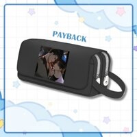 Hộp bút vải canvas khóa trắng in hình PAYBACK BL manhwa đi học tiện lợi anime chibi