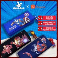 Hộp bút vải Spider-Man cho học sinh tiểu học (Lớp 1-6) - Kéo khóa, siêu nhân người nhện - B03HB