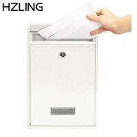 Hộp Bưu Thiếp HZLING, Treo Tường Có Khóa Hộp Thư, Hộp Đựng Báo Kim Loại Chống Thấm Nước Treo Tường Đa Năng Cho Trường Học Ngoài Trời Nhà Phố