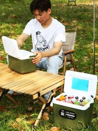 Hộp cách nhiệt ô tô, tủ lạnh, hộp bảo quản thực phẩm ngoài trời gia đình, giao bữa ăn, kho lạnh đá viên di động trên ô tô tủ lanh mini cũ