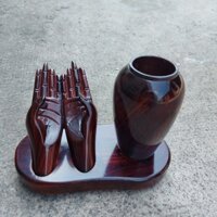 Hộp cắm bút gỗ loại đẹp, Hộp gỗ đựng bút để bàn siêu đẹp