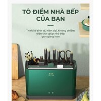 HỘP CẮM VÀ TIỆT TRÙNG KHỬ KHUẨN DAO, THỚT VÀ ĐŨA ĐA NĂNG (KÈM BỘ THỚT)