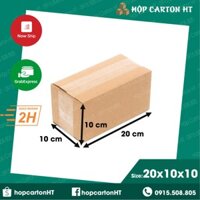 Hộp Carton Size 20x10x10 - Combo 100  Thùng Carton Đóng Hàng 3 Lớp Giá Rẻ Đóng Phụ Kiện, Quần Áo - Bao Bì 285