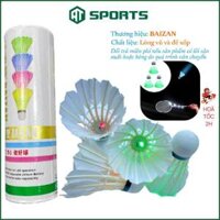 Hộp Cầu Lông Đế Xốp Có Đèn Led - Ống Cầu Lông Vịt - Trái Cầu Lông Vũ Trắng - Quả Cầu Lông Vịt Thi Đấu Và Luyện Tập