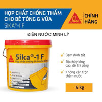 Hợp Chất Chống Thấm Cho Bê Tông và Vữa Sika 1F thùng 6kg và 18kg Chống Thấm Ban Công, Sân Thượng, Nhà Vệ Sinh