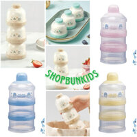 Hộp chia sữa 3 ngăn KU.KU Duckbill Plus đa năng nhựa PP cao cấp  ku5612 ku5613 ku5614 KU5417 kuku