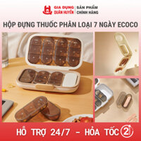Hộp chia thuốc 7 ngày ECOCO tích hợp nghiền thuốc di động thế hệ mới, thiết kế nhỏ gọn thông minh, bảo vệ thuốc chống ẩm