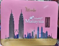 Hộp Chocolate Đắng Alfredo Malaysia Twin Towers 80g - Màu Hồng