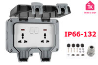 Hộp Chống Nước Che Mưa Cho Công Tắc Ổ Cắm Điện Ngoài Trời TENKO TK-IP66 Chữ Nhật