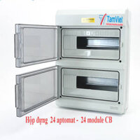 Hộp chống nước ổ điện , hộp gắn nổi lắp 24 module aptomat CB