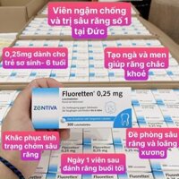 hộp chống sâu răng fluoretten 0,25mg 300 viên