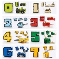 Hộp chữ số từ 0 đến 9 lắp ghép biến hình thành các loại xe, siêu nhân rô bốt (Size to) - Đồ chơi lắp ghép sáng tạo
