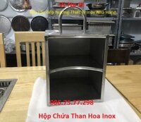 Hộp chứa than hoa inox, Thùng đựng than bếp nướng giá rẻ, chất lượng