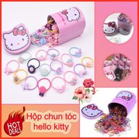 Hộp chun tóc Hello Kitty ( shop còn cung cấp đệm ngủ cho bé  miếng lót chống thấm máy phun sương  tinh dầu xả  đồ chơi cho bé )