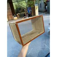 Hộp [chuồng] Nuôi dế, sâu, cào cào bằng gỗ kích thước 18x18,5x29cm đựng thức ăn cho chim cảnh Marco.Store