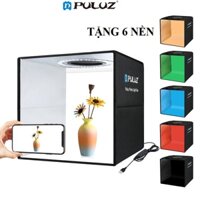 hộp chụp ảnh hộp chụp sản phẩm 30x30 Puluz Đèn LED 3 màu, 6 màu phong nền chụp ảnh, Tặng 500GB Data thiết kế