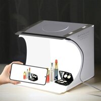 Hộp Chụp Ảnh Sản Phẩm Gấp Gọn 23cm 550LM Có Sẵn LED
