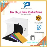 Hộp Chụp Ảnh Sản Phẩm Puluz Size 20cm - Box Chụp Hình Studio 2 Dàn Đèn Led - Tặng Kèm 6 Phông Nền - NAMPHONG TECHNOLOGY