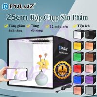 Hộp chụp hình sản phẩm hộp chụp sản phẩm puluz 25x25cm có 12 phông nền