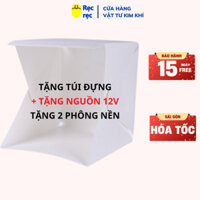 Hộp chụp hình sản phẩm RẸC RẸC 40x40x40 cm có 2 dãy đèn 140 LED siêu sáng tiết kiệm không gian