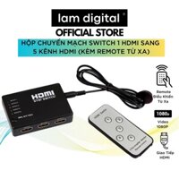 Hộp Chuyển Mạch Switch 1 HDMI Sang 5 Kênh HDMI - Thiết Bị Chuyển Kênh HDMI