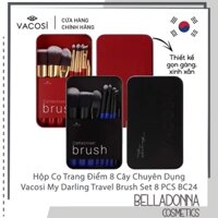 Hộp Cọ Trang Điểm 8 Cây Chuyên Dụng Vacosi My Darling Travel Brush Set 8 PCS BC24